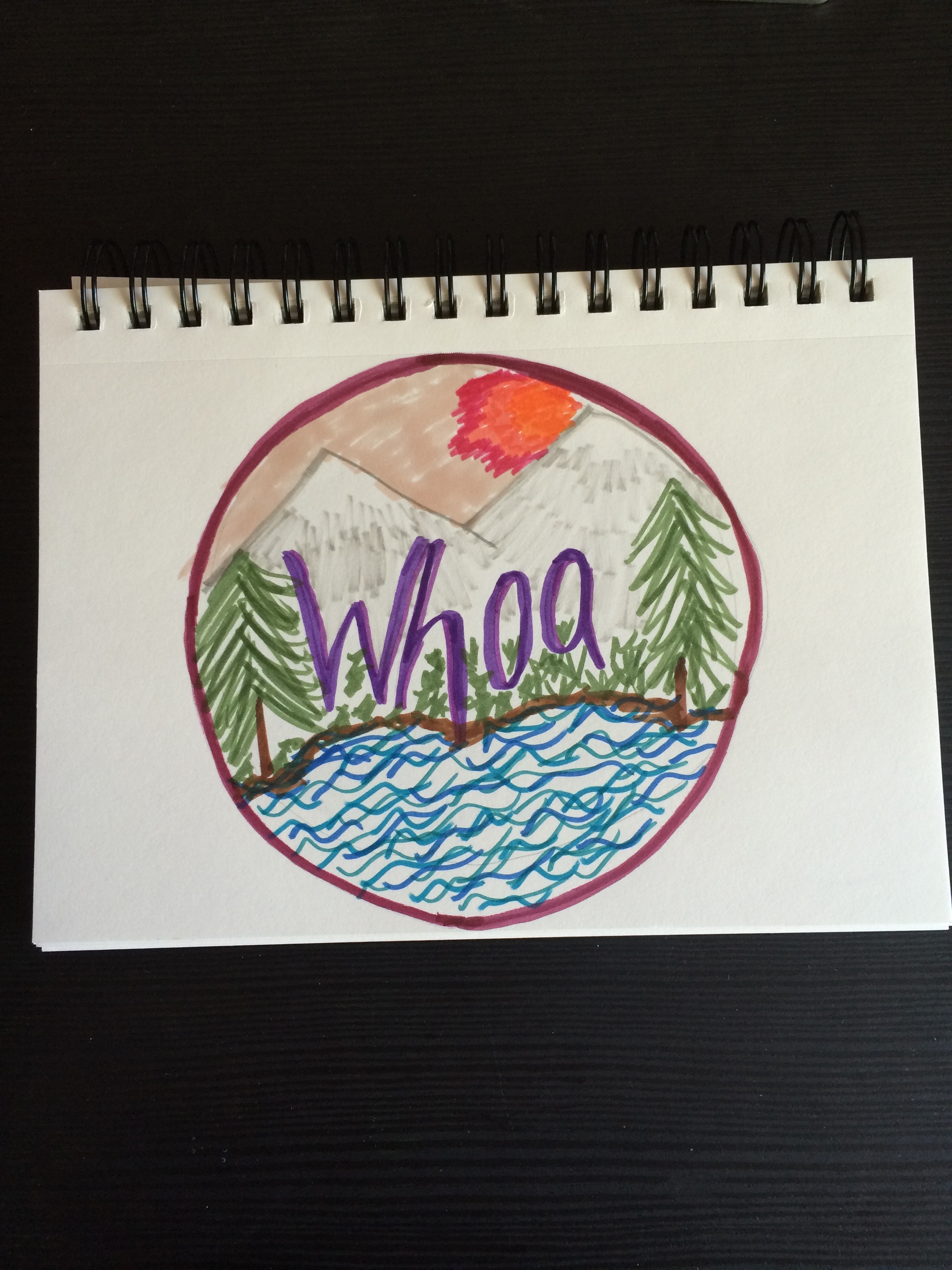 The very first Whoa Logo mockup.