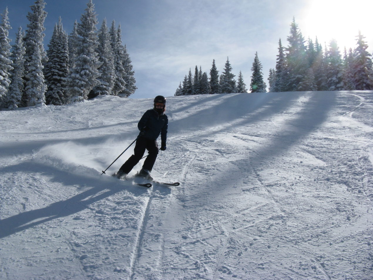 Holly skiing in Vail's Blue Sky Basin.