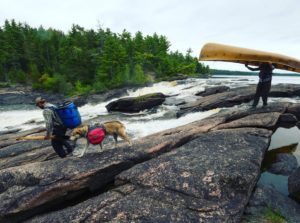 "A Year in the Wilderness" passing Curtain Falls in the BWCA. Photo courtesy of Amy Freeman.