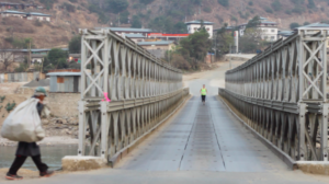 Crossing one of the Pho Chu River bridges. Photo by Alexandra Marvar.