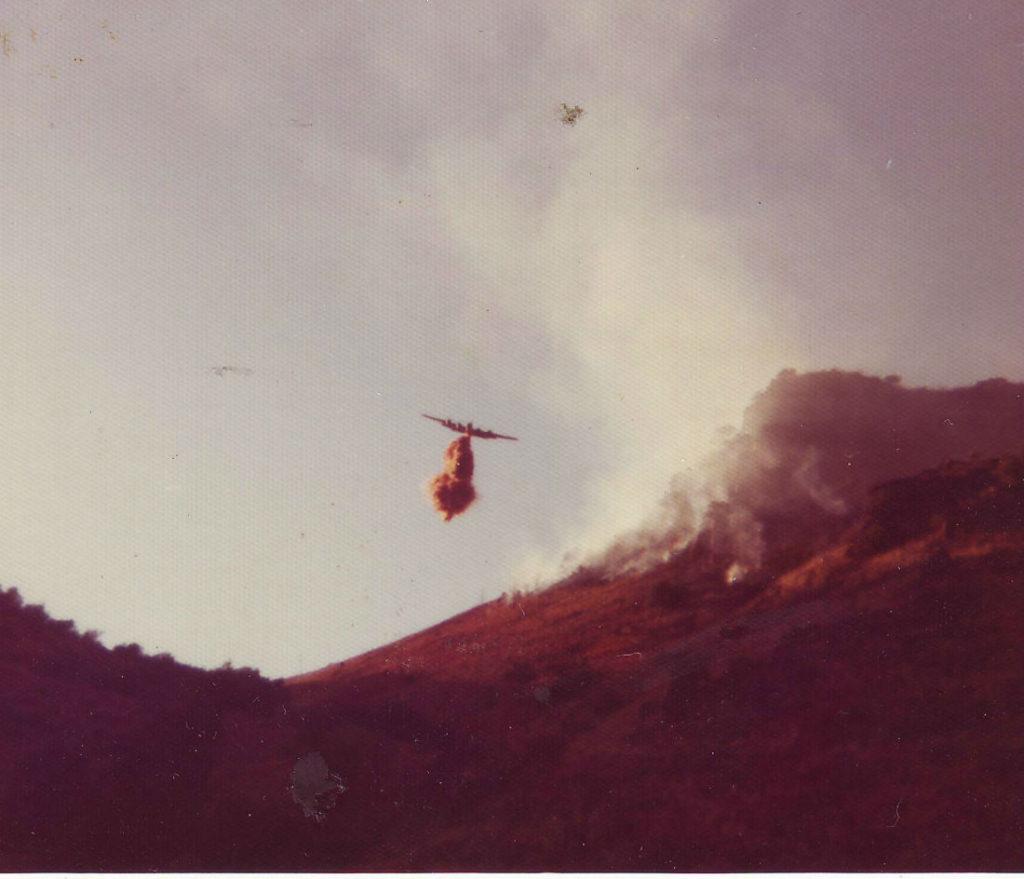 Box Fire 1976. Photo courtesy of Linda Strader.
